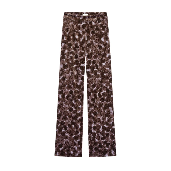Printed velvet pants