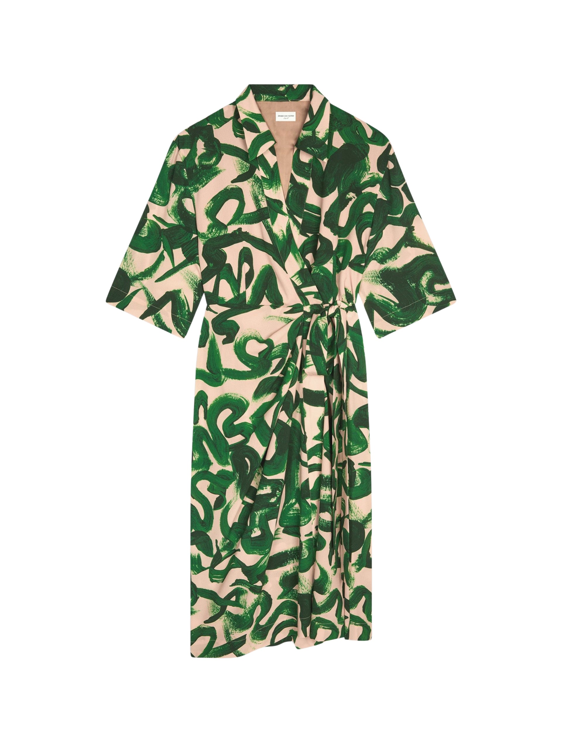 Dries Van Noten Printed wrap dress