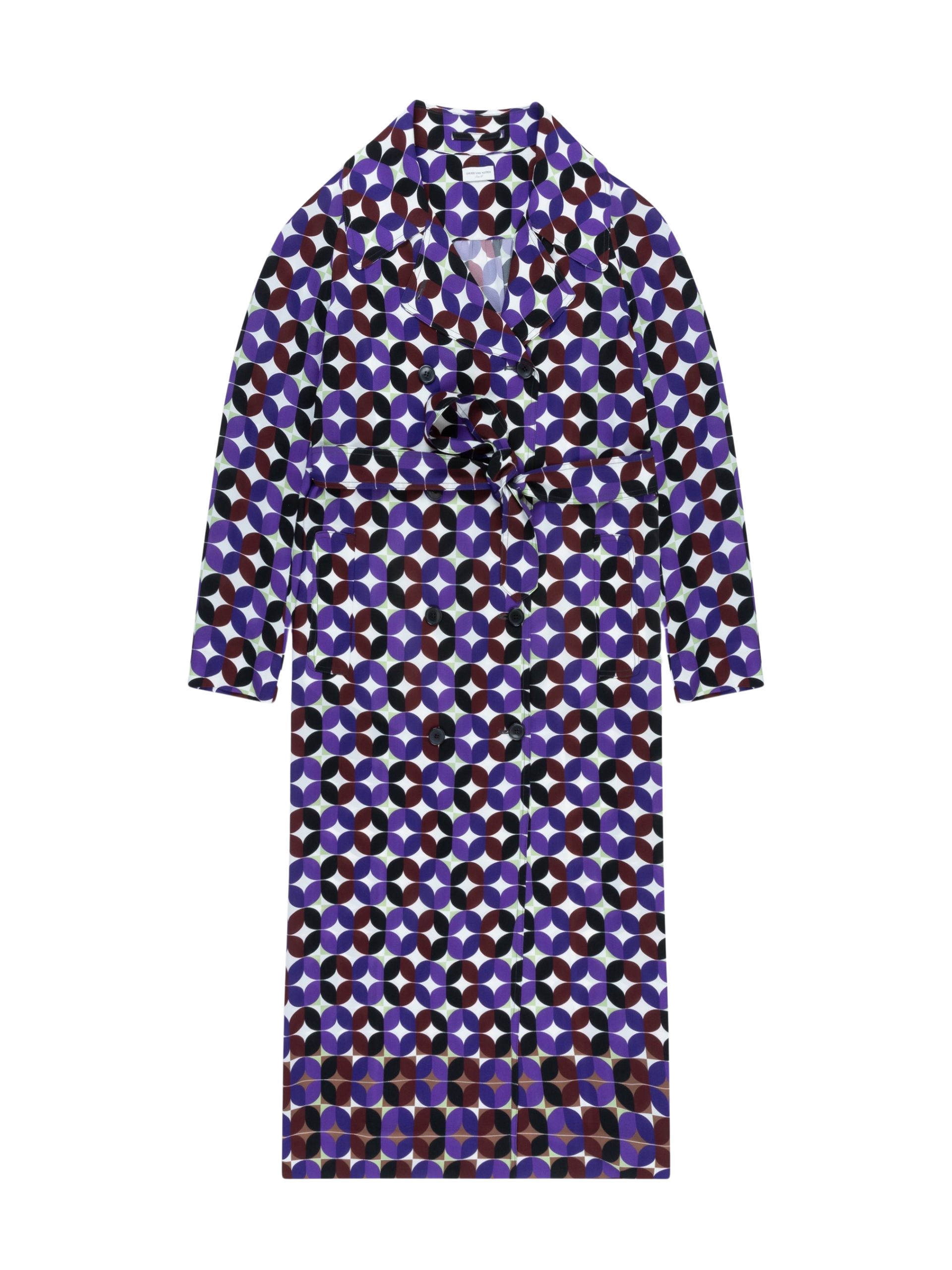 Dries Van Noten Silk belted coat