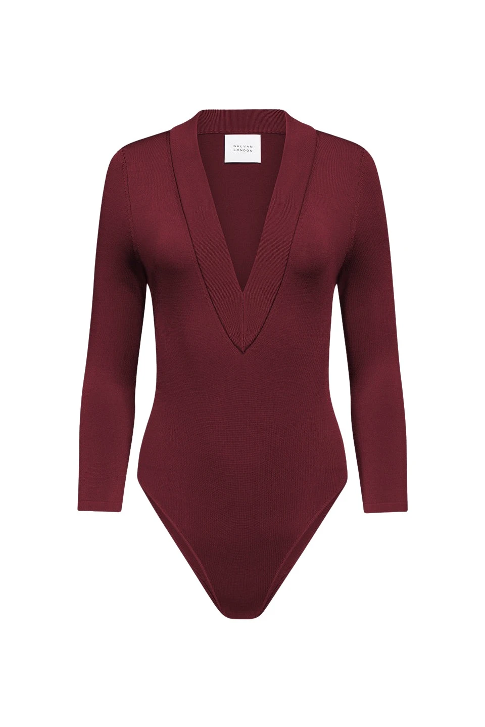 Galvan-London-Sasha-V-Neck-Body-Oxblood44688_nobg Sasha V-Neck Body - Oxblood - Image 1