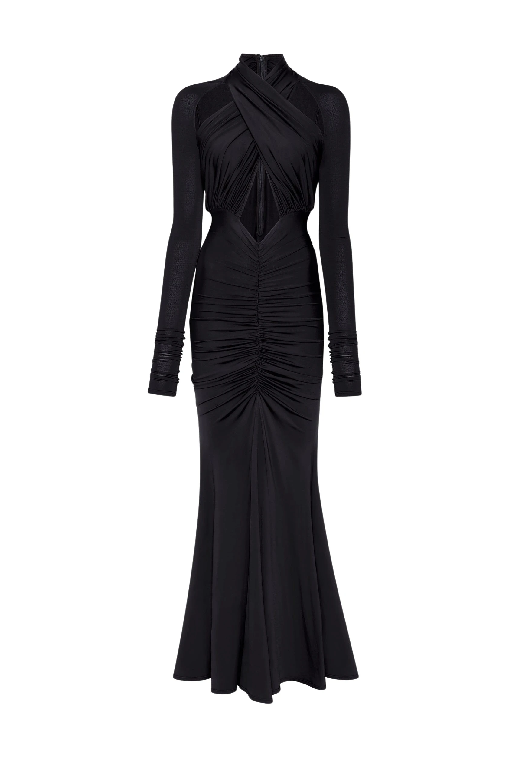 Lapointe-Jersey-Halter-Ruched-Gown-scaled50524_nobg Jersey Halter Ruched Gown - Image 1
