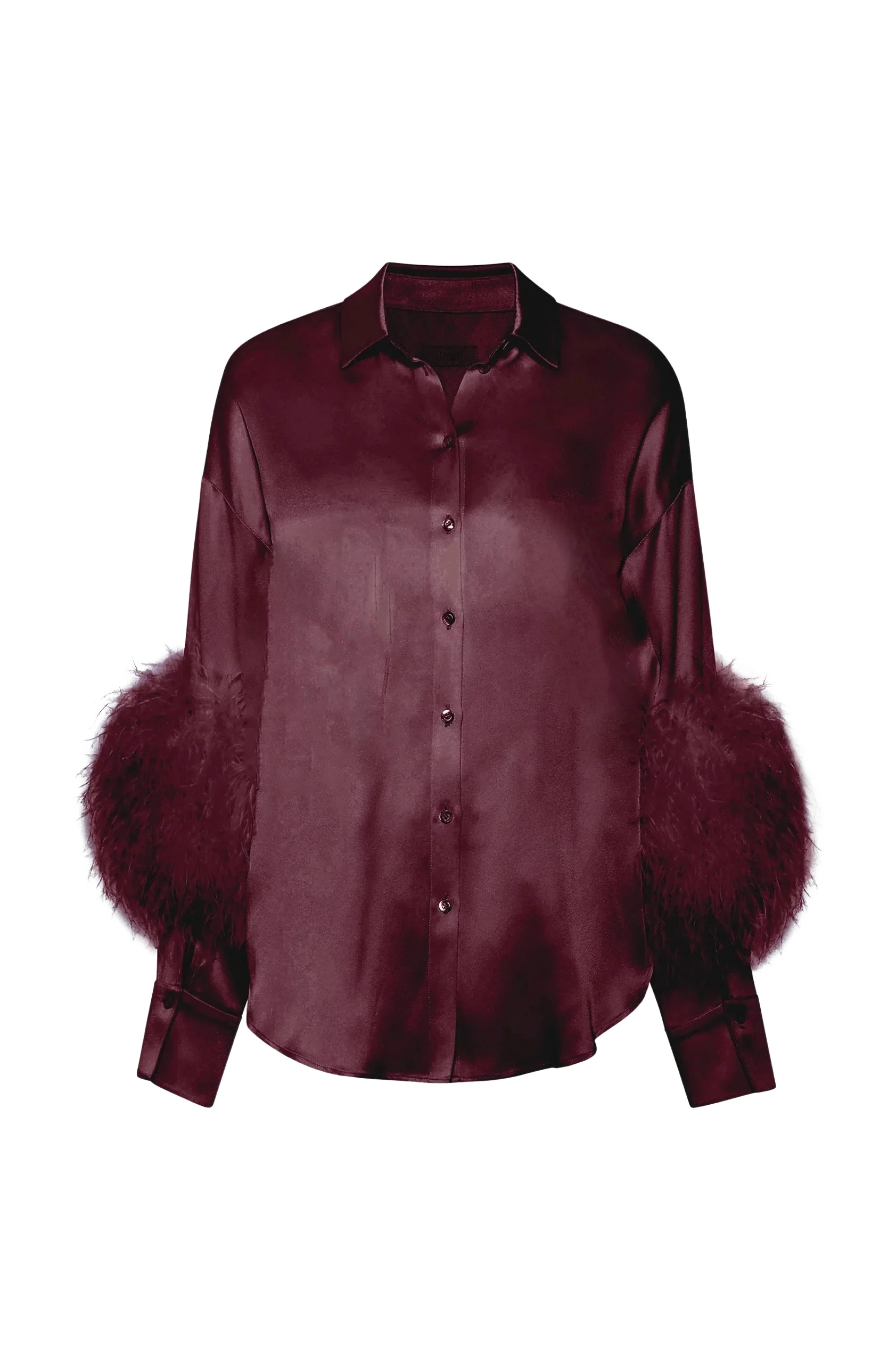 Lapointe-Satin-Button-Down-With-Feathers-Blouse-scaled96376_nobg Satin Button Down With Feathers Blouse - Image 1