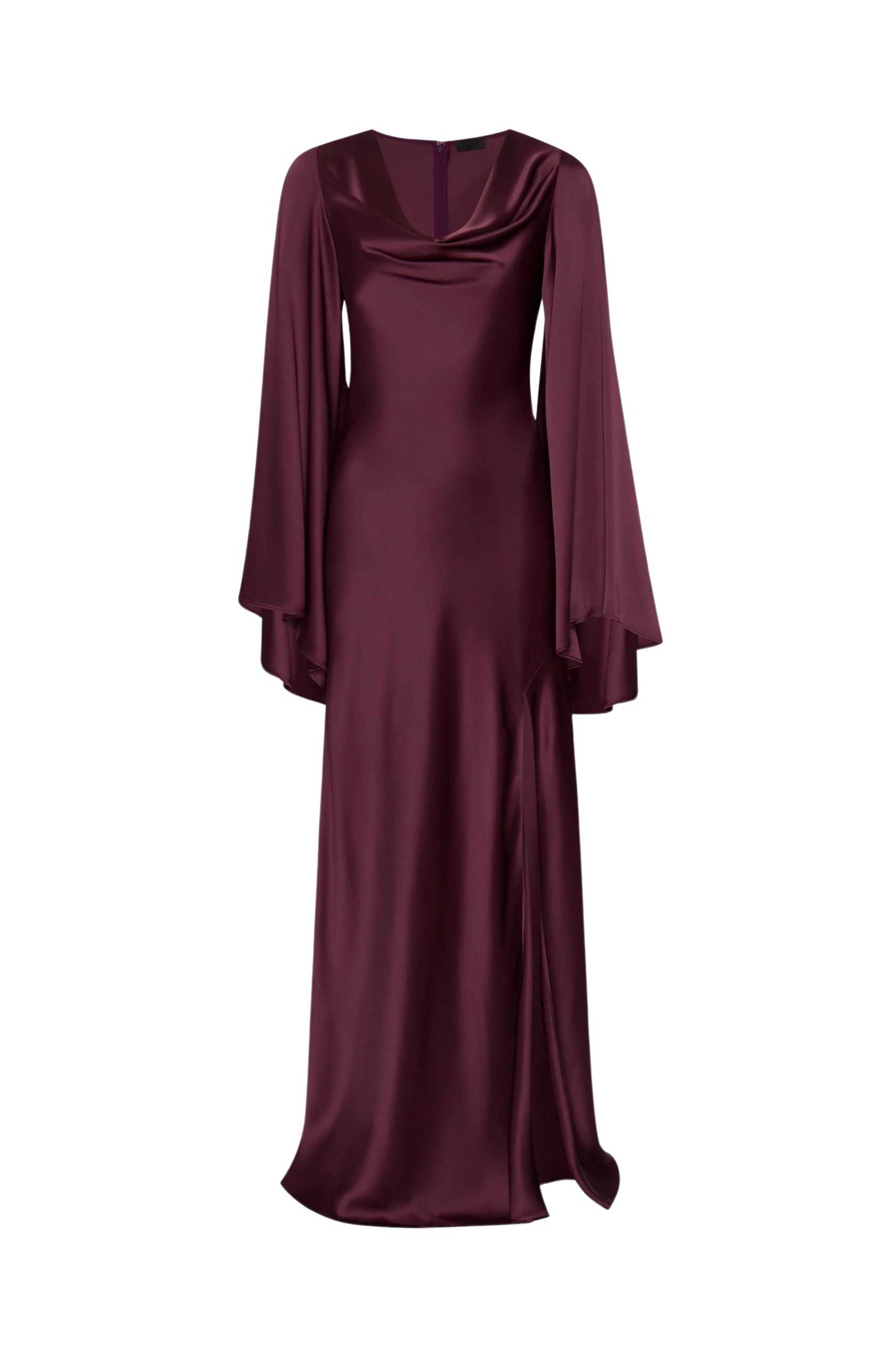 LaPointe Satin Cowl Neck Gown