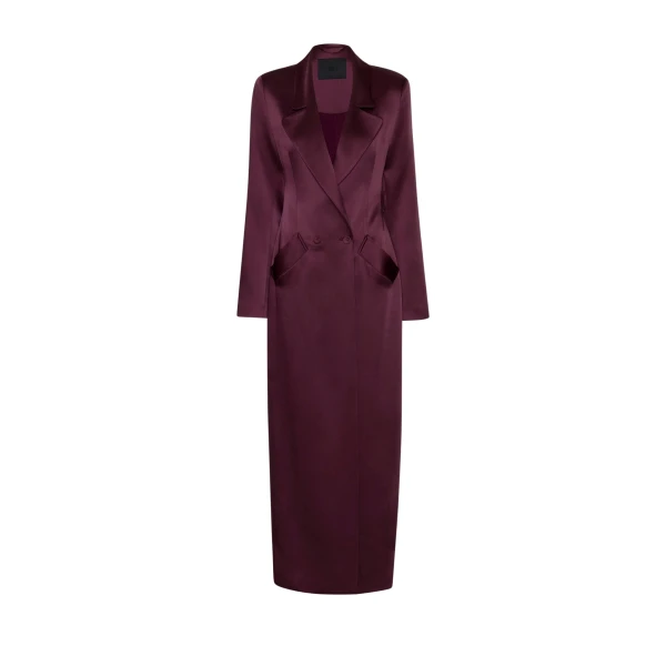 Satin Double Breasted Coat