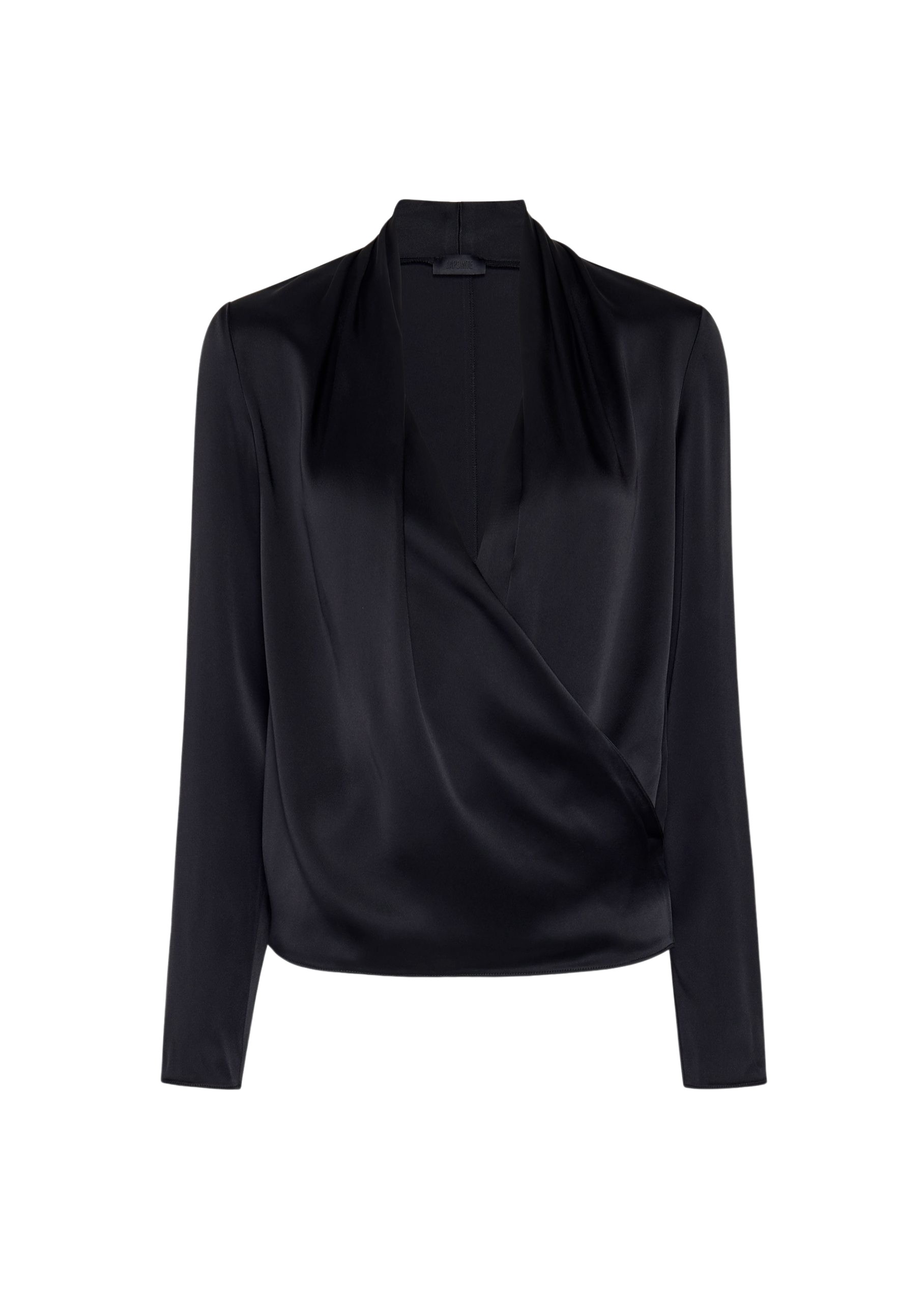 LaPointe Satin Wrap Top