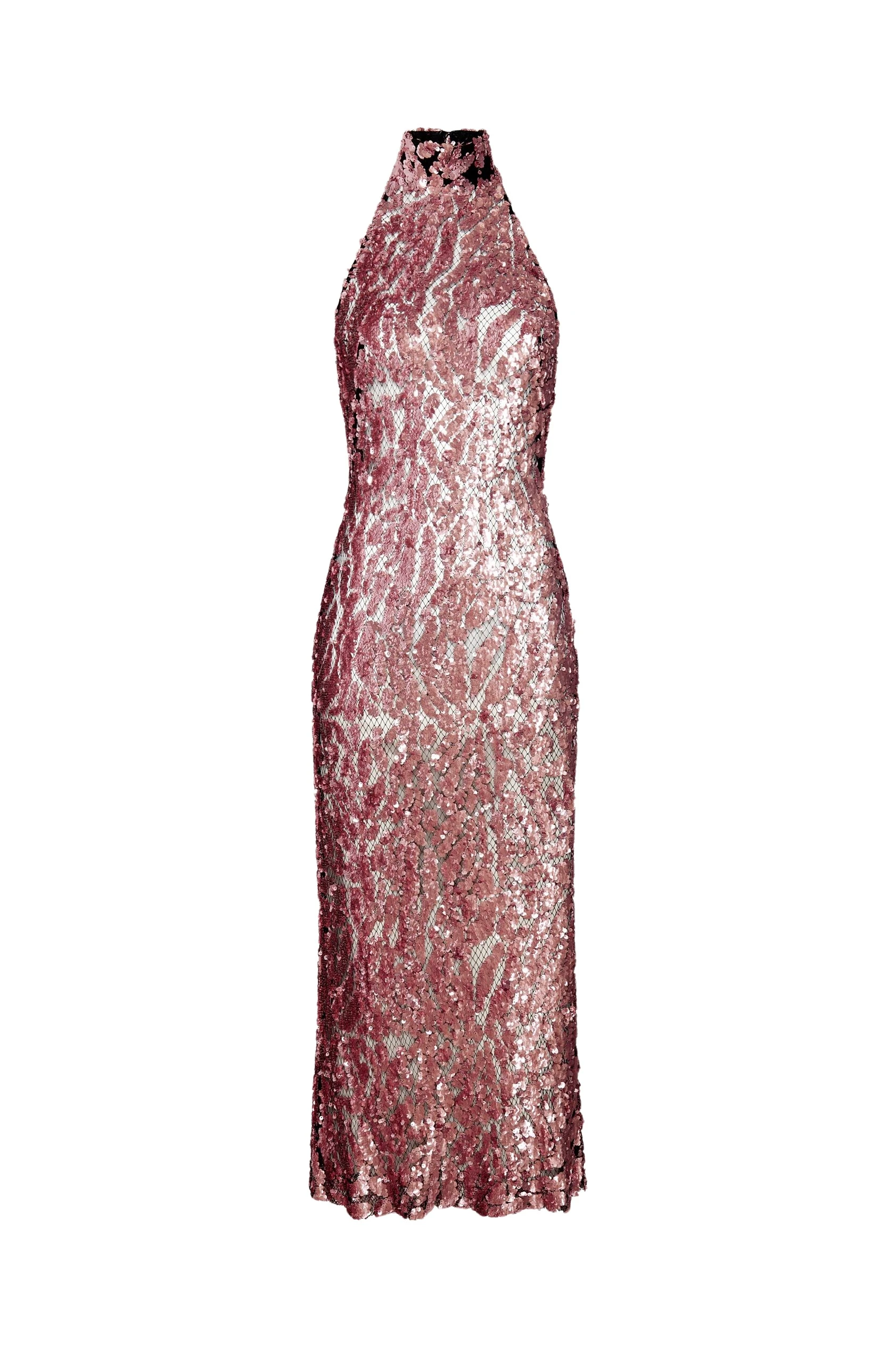 Lapointe-Sequin-Halter-Open-Back-Dress-scaled25697_nobg Sequin Halter Open Back Dress - Image 1