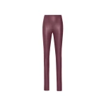 Stretch Faux Leather Split Hem Legging