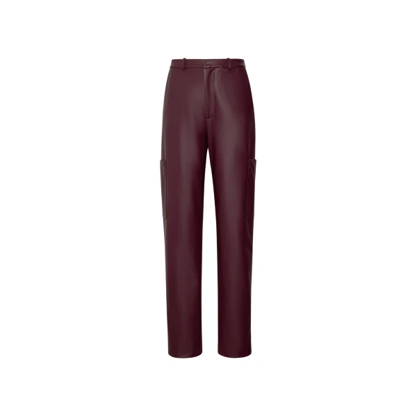 Stretch Faux Leather Tapered Trouser