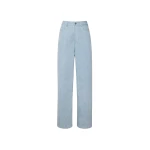 Washed Denim Straight Leg Pant
