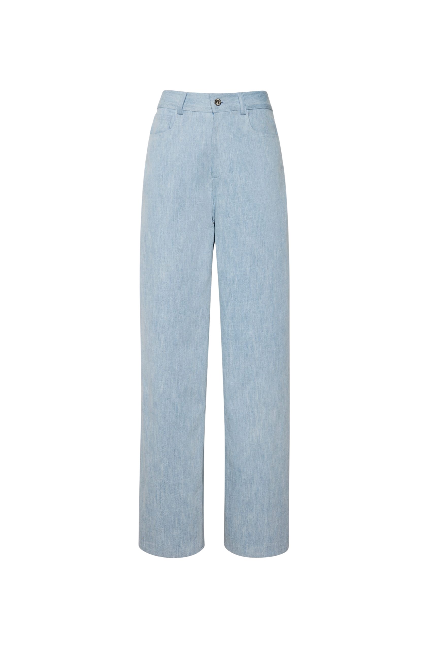 LaPointe Washed Denim Straight Leg Pant