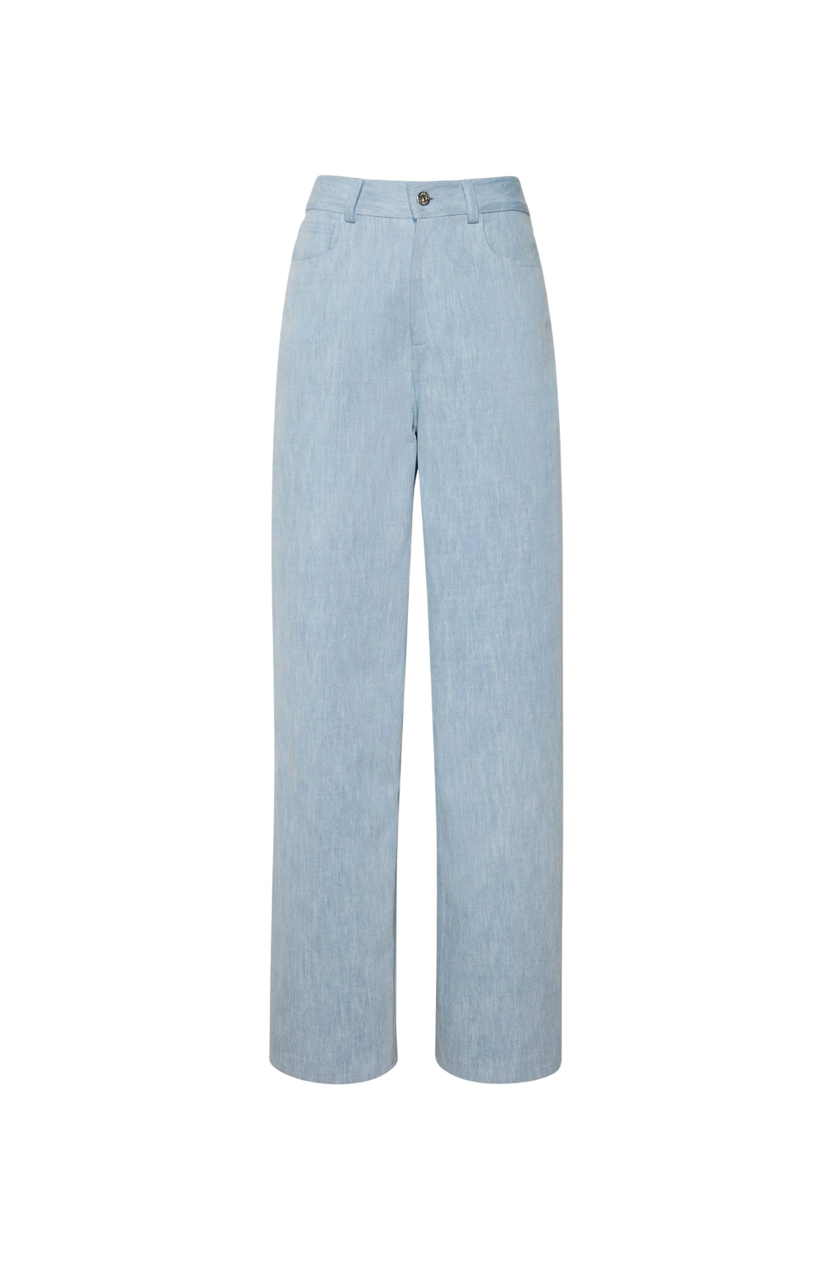 Lapointe-Washed-Denim-Straight-Leg-Pant-scaled62350_nobg Washed Denim Straight Leg Pant - Image 1