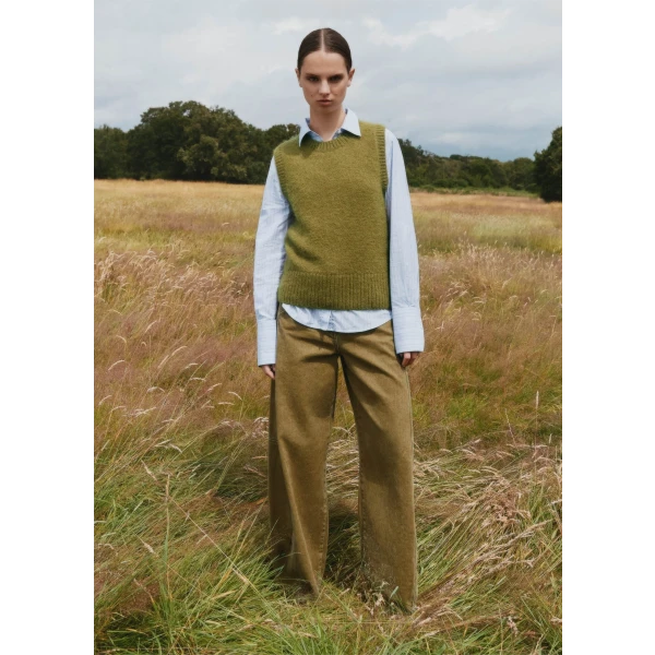 Alpaca Wool Textured Sweater Vest - Image 5