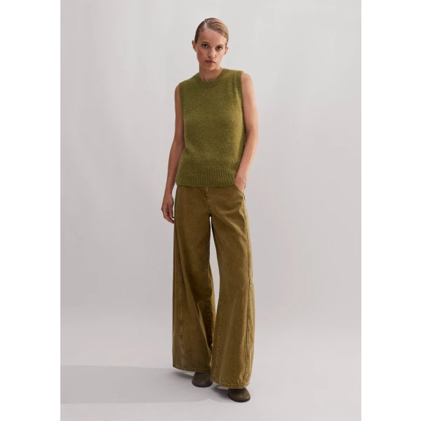 Alpaca Wool Textured Sweater Vest - Image 6