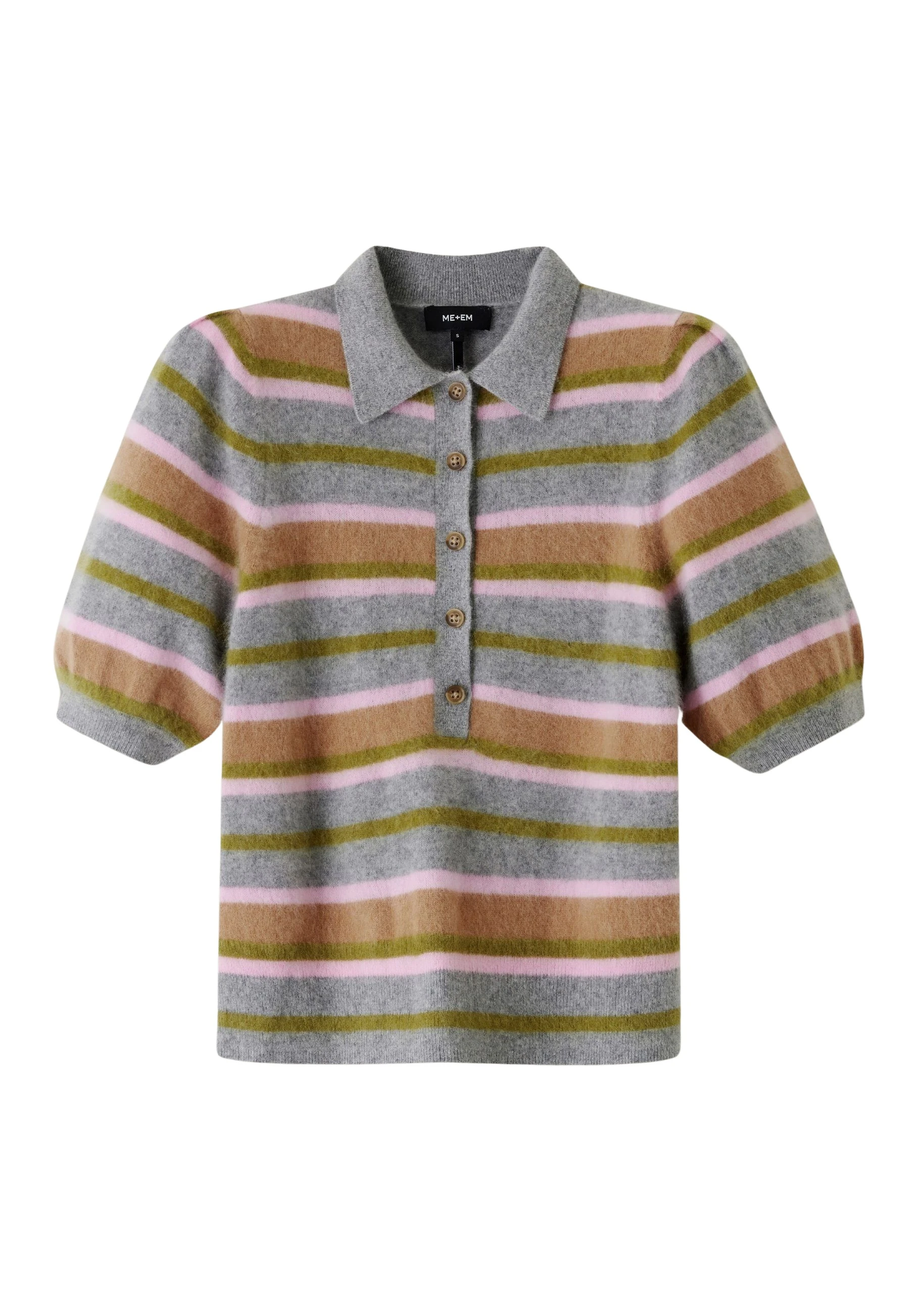 Me-and-Em-Brushed-Cashmere-Pouf-Sleeve-Collared-Tee-scaled75626_nobg Brushed Cashmere Pouf Sleeve Collared Tee - Image 1