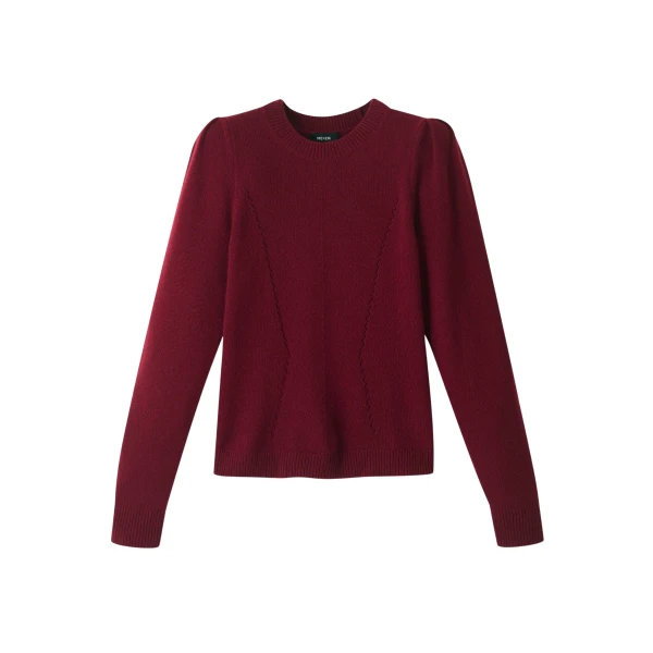 Cashmere Pouf Sleeve Sweater