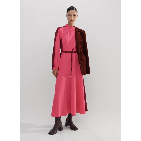 Color Block Drawstring Maxi Dress - Image 5