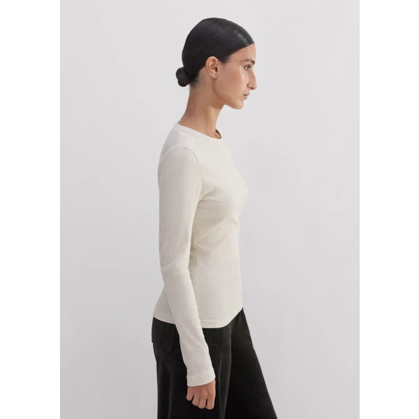 Cotton Rib Long Sleeve Top - Image 5