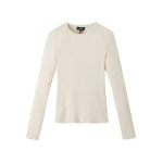 Cotton Rib Long Sleeve Top