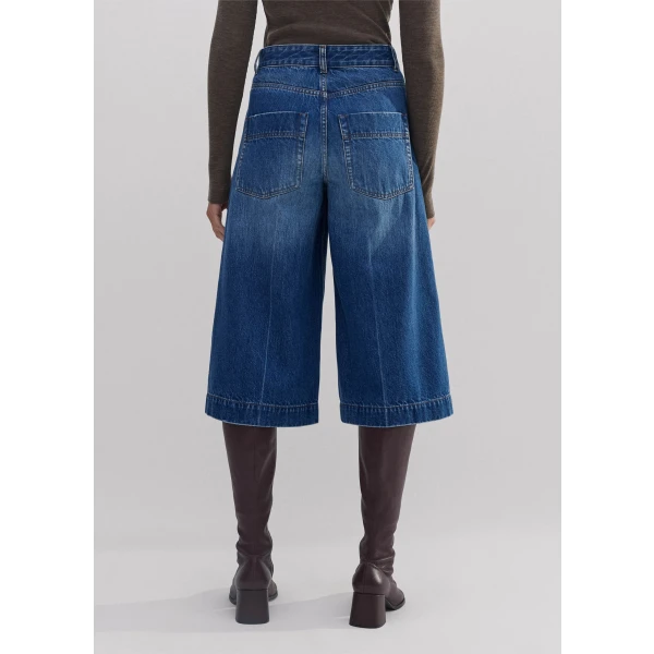 Crease Front Denim Culotte - Image 6