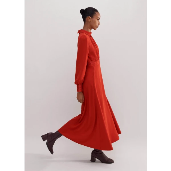 Crepe Ladder Trim Maxi Dress - Image 5