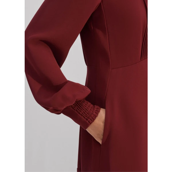 Crepe Pintuck Detail Maxi Dress - Image 5