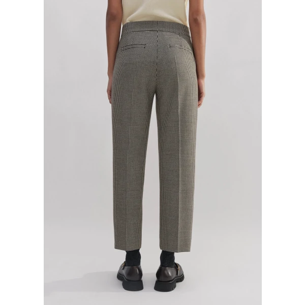 Dogtooth Side Stripe Slim Crop Pant - Image 5