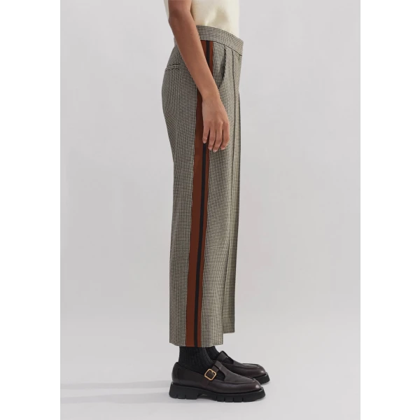 Dogtooth Side Stripe Slim Crop Pant - Image 6