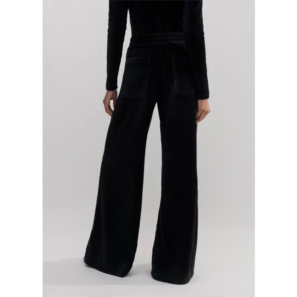 Fluid Cord Velour Palazzo Pant - Image 5