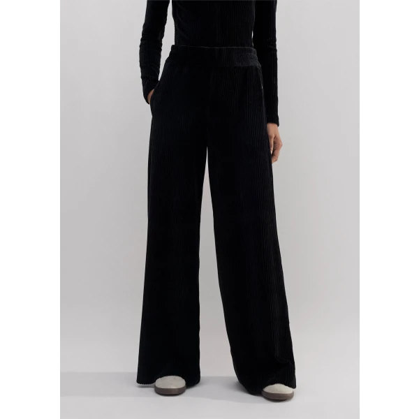 Fluid Cord Velour Palazzo Pant - Image 6