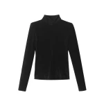 Fluid Cord Velour Slim Fit Top