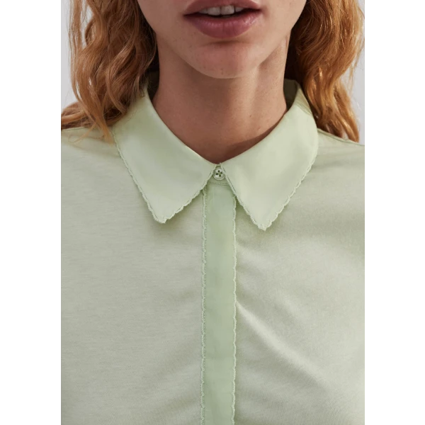 Fluid Scallop Detail Layering Shirt - Image 5