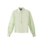 Fluid Scallop Detail Layering Shirt