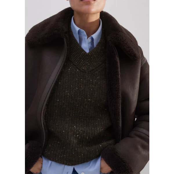 Forever Shearling Aviator Jacket - Image 5
