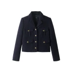 Italian Bouclé Military Crop Jacket
