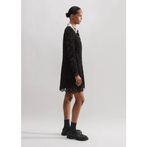 Lace Collar Shift Dress - Image 5