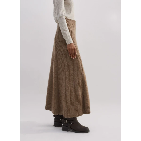 Merino Cashmere A-Line Skirt - Image 5
