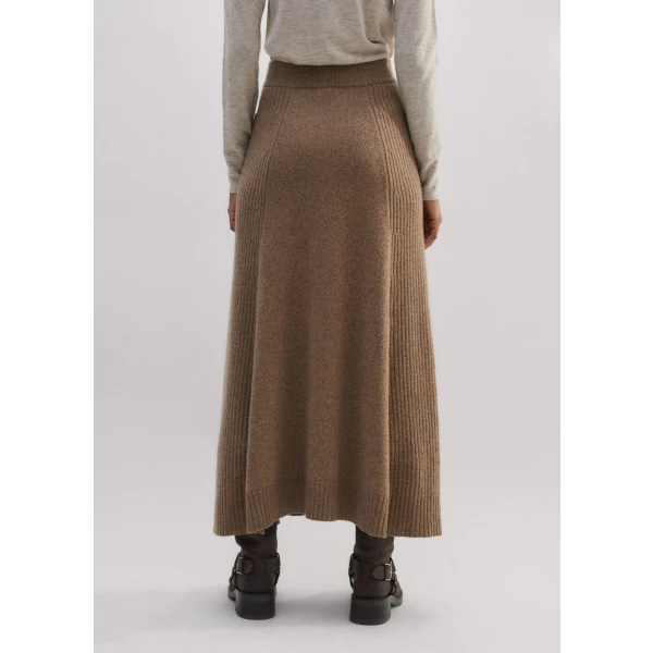 Merino Cashmere A-Line Skirt - Image 6