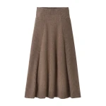 Merino Cashmere A-Line Skirt