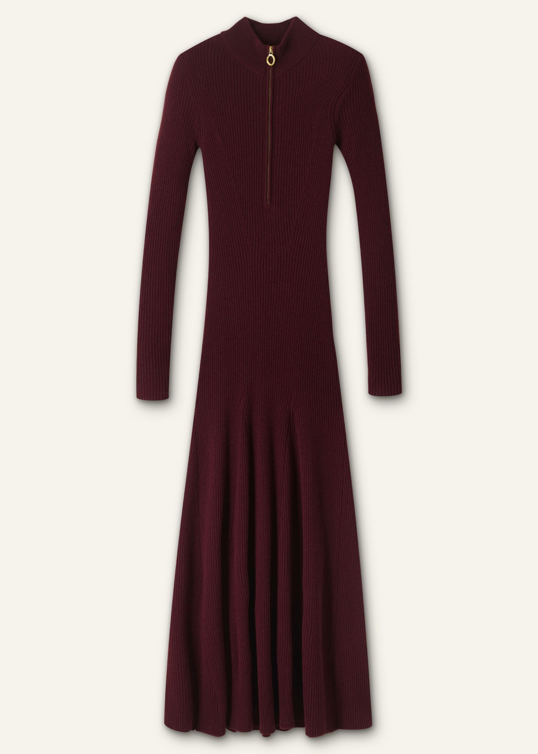Me and Em Merino Cashmere High Zip Neck Maxi Dress