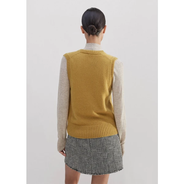 Merino Cashmere Silk Lofty V-Neck Sweater Vest - Image 6