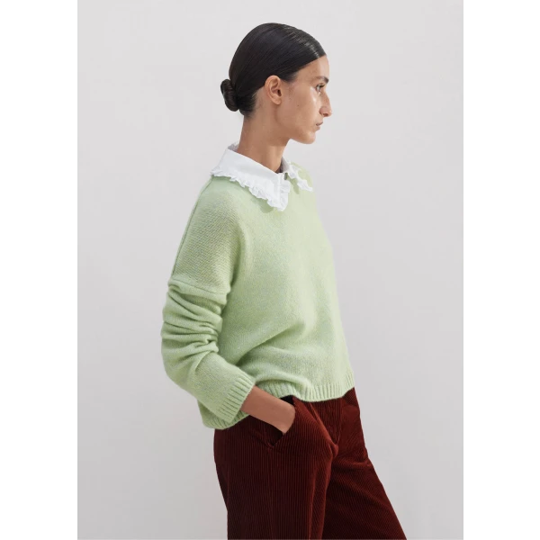 Merino Cashmere Silk Mouliné Sweater + Snood - Image 5
