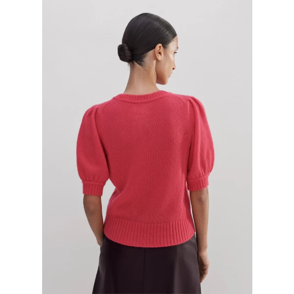 Merino Cashmere Silk Pouf Sleeve Sweater - Image 6