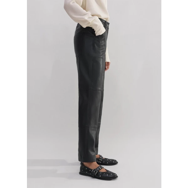 Panelled Leather Jean - Image 5