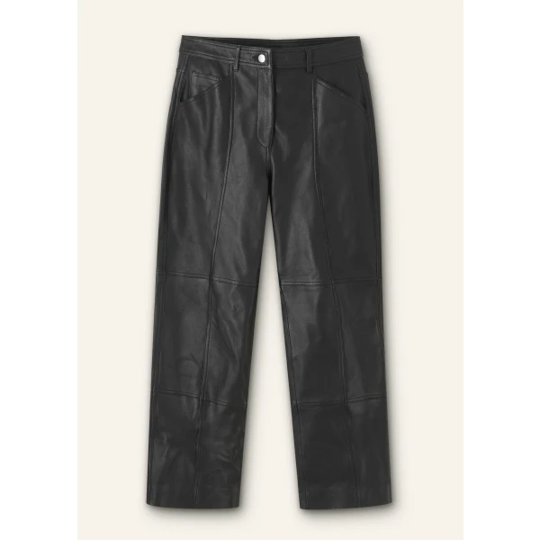 Panelled Leather Jean - Image 6