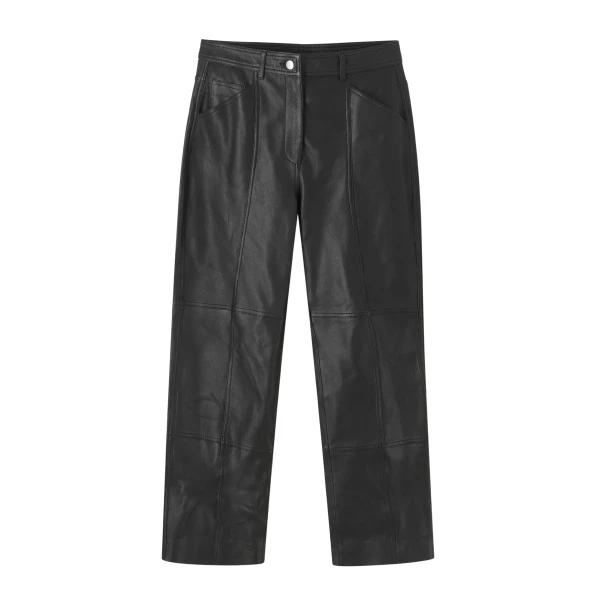 Panelled Leather Jean