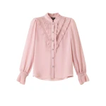 Pleat Blouse + Velvet Tie