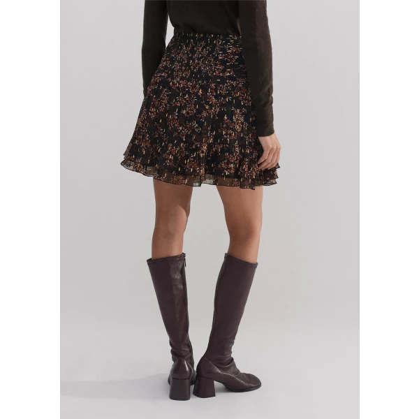Shadow Berry Print Metallic Mini Skirt - Image 6