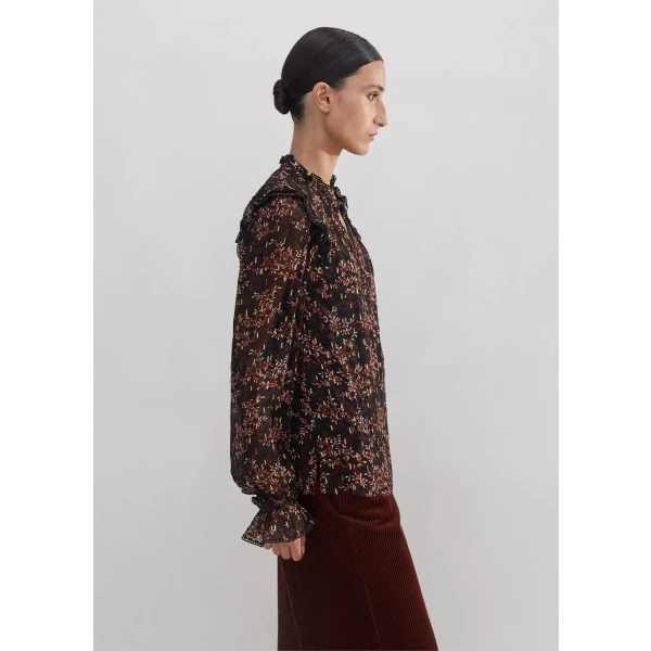 Shadow Berry Print Metallic Top + Cami - Image 6