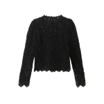 Sheer Lace High Neck Blouse + Cami