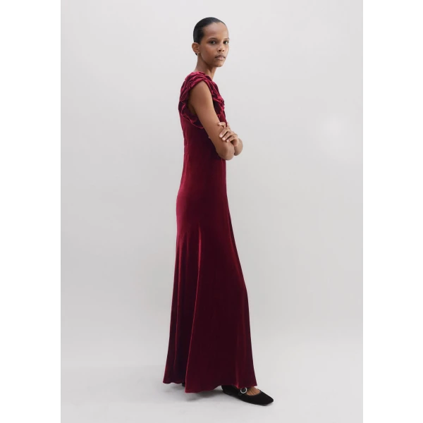 Silk-Blend Velvet Maxi Dress - Image 5
